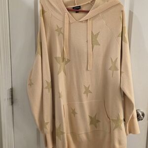 Torrid Star Patterned Beige Hoodie